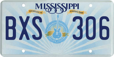 MS license plate BXS306