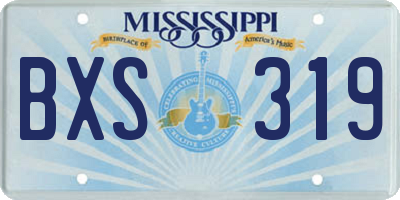 MS license plate BXS319