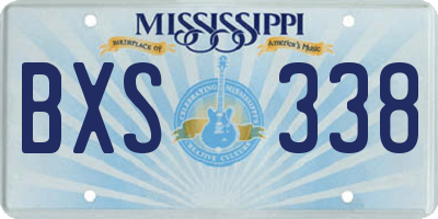 MS license plate BXS338