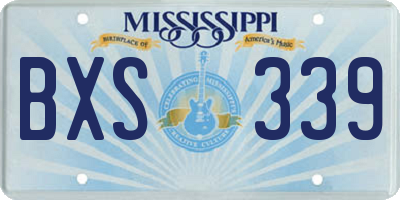 MS license plate BXS339