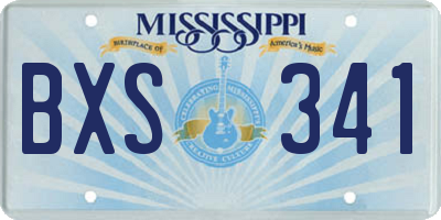 MS license plate BXS341