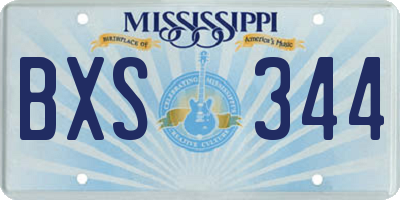 MS license plate BXS344