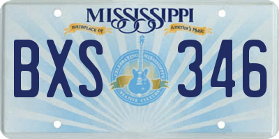 MS license plate BXS346