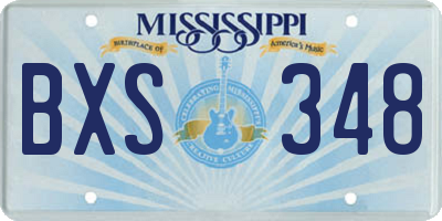 MS license plate BXS348