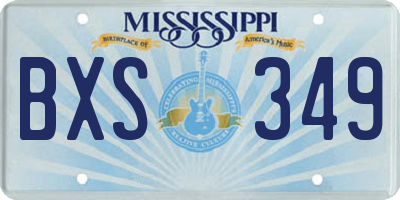 MS license plate BXS349