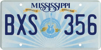 MS license plate BXS356