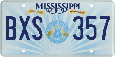MS license plate BXS357