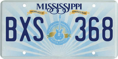 MS license plate BXS368