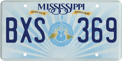 MS license plate BXS369