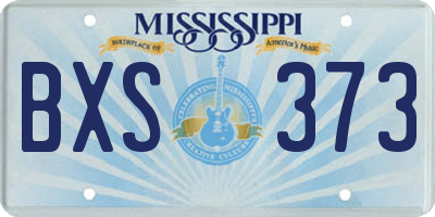 MS license plate BXS373