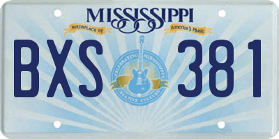 MS license plate BXS381