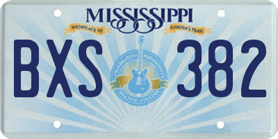 MS license plate BXS382