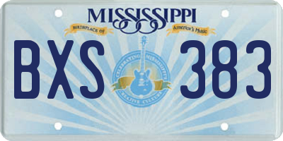 MS license plate BXS383