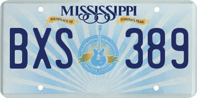MS license plate BXS389