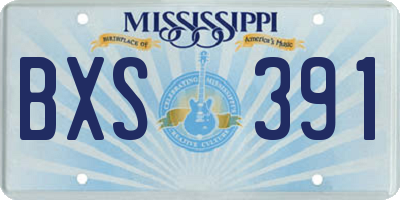 MS license plate BXS391