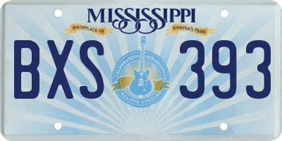 MS license plate BXS393