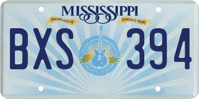 MS license plate BXS394