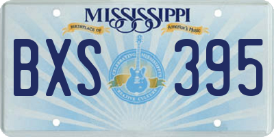 MS license plate BXS395