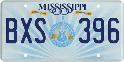 MS license plate BXS396