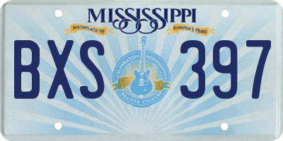 MS license plate BXS397