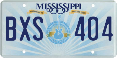MS license plate BXS404
