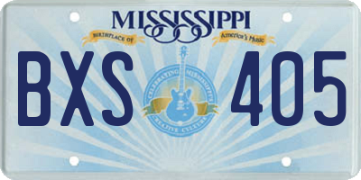 MS license plate BXS405