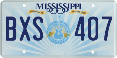 MS license plate BXS407