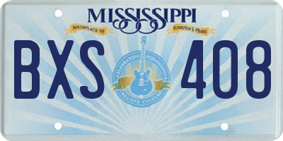 MS license plate BXS408