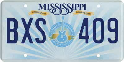 MS license plate BXS409