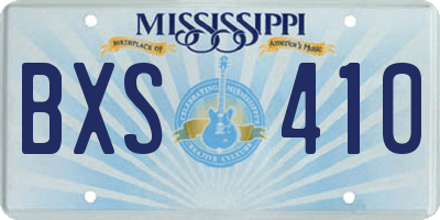 MS license plate BXS410