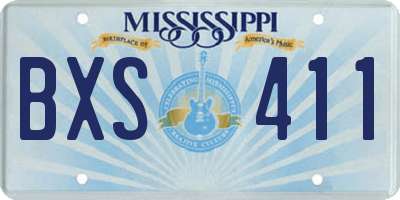 MS license plate BXS411
