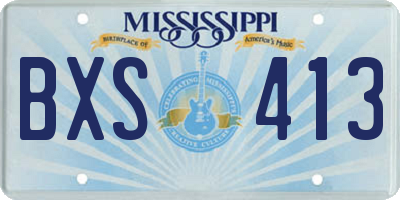MS license plate BXS413