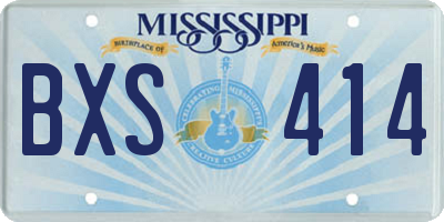 MS license plate BXS414