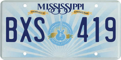 MS license plate BXS419