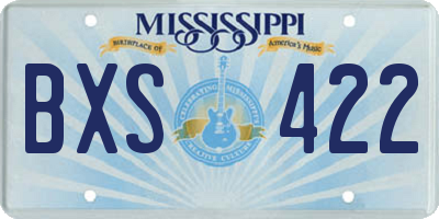 MS license plate BXS422