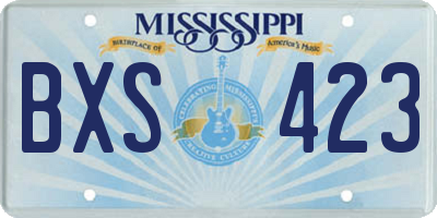 MS license plate BXS423