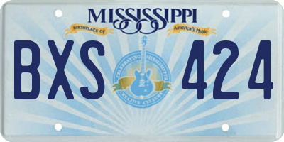 MS license plate BXS424