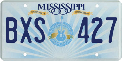 MS license plate BXS427