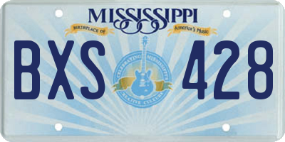 MS license plate BXS428