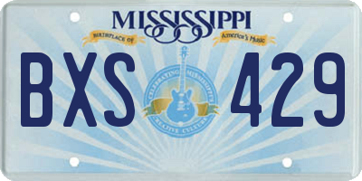 MS license plate BXS429