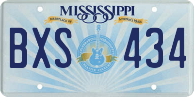 MS license plate BXS434
