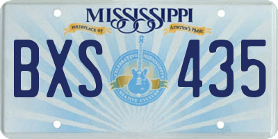 MS license plate BXS435