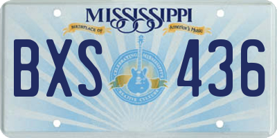 MS license plate BXS436