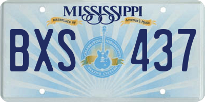 MS license plate BXS437