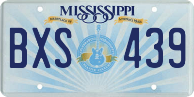 MS license plate BXS439