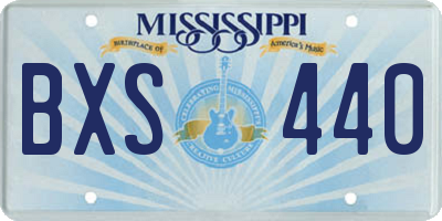 MS license plate BXS440