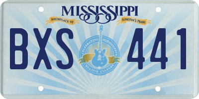 MS license plate BXS441