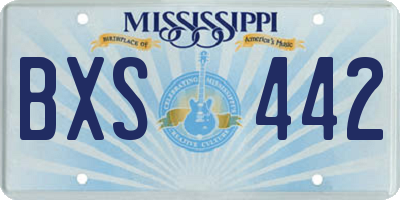 MS license plate BXS442