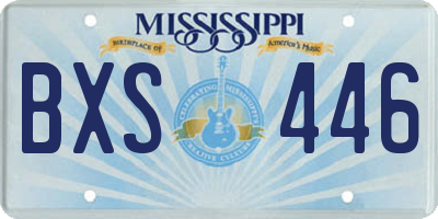 MS license plate BXS446
