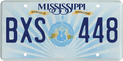 MS license plate BXS448